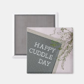 Happy Cuddle Day (Warme Schläger und liebende Schn Magnet (Vorderseite/Rückseite)