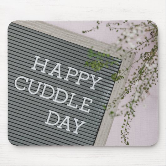 Happy Cuddle Day (Warme Schläger und liebende Schn Mousepad (Vorne)