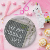 Happy Cuddle Day (Warme Schläger und liebende Schn Pappteller (Party)