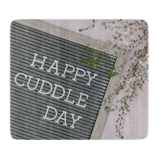 Happy Cuddle Day (Warme Schläger und liebende Schn Schneidebrett (Vorderseite)