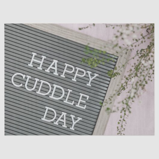 Happy Cuddle Day (Warme Schläger und liebende Schn Seidenpapier (Vorderseite)