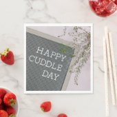 Happy Cuddle Day (Warme Schläger und liebende Schn Serviette (Beispiel)