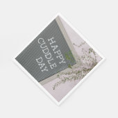 Happy Cuddle Day (Warme Schläger und liebende Schn Serviette (Ecke)