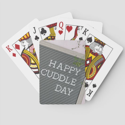 Happy Cuddle Day (Warme Schläger und liebende Schn Spielkarten (Rückseite)