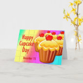 Happy Cupcake Day 15. Dezember Karte (Gelbe Blume)