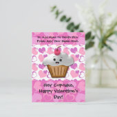 Happy Cupcake Valentine Feiertagspostkarte (Stehend Vorderseite)