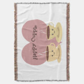 Happy Cupple! Niedlicher Kaffee Decke (Vorderseite Vertikal)