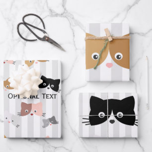 Happy Curious Kittens Packpapier Geschenkpapier Set