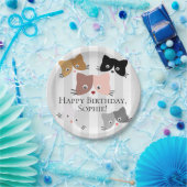 Happy Curious Kittens Pappteller (Party)
