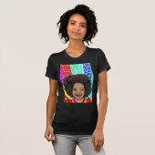 Happy Curls | Digitale Kunst | Afrikanisch-amerika T-Shirt (Vorne ganz)