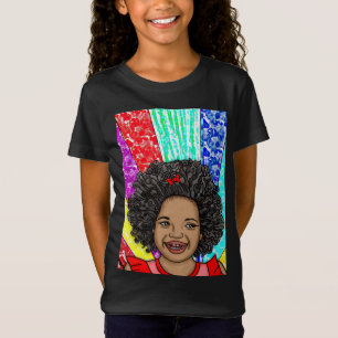 Happy Curls   Digitale Kunst   Afrikanisch-amerika T-Shirt