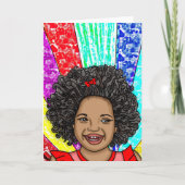 Happy Curls | Digitale Kunst | Laughing Girl Karte (Vorderseite)