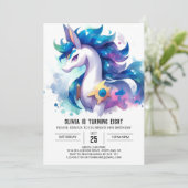 Happy Custom Horse Birthday Einladung (Stehend Vorderseite)