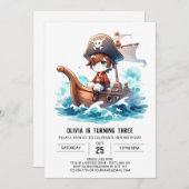 Happy Custom Pirate Geburtstag Einladung (Vorne/Hinten)