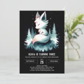 Happy Custom Wolf Geburtstag Einladung (Stehend Vorderseite)