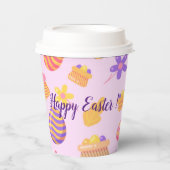 Happy Customize Lila Ostern Pappbecher (Vorderseite)