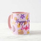 Happy Customize Lila Ostern Tasse (Vorderseite Links)