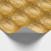 Happy Customize Love Gold 50th Anniversary Geschenkpapier (Ecke)