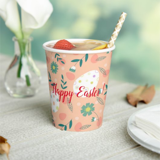 Happy Customize Orange Oaster Egg Pappbecher (In Situ)