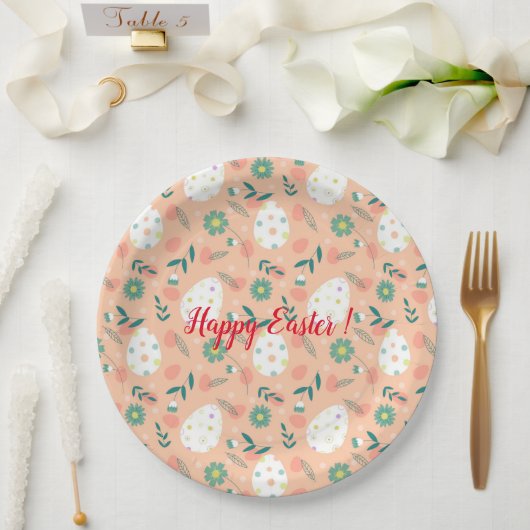 Happy Customize Orange Oaster Egg Pappteller (Hochzeit)