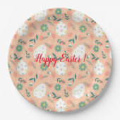 Happy Customize Orange Oaster Egg Pappteller (Vorderseite)