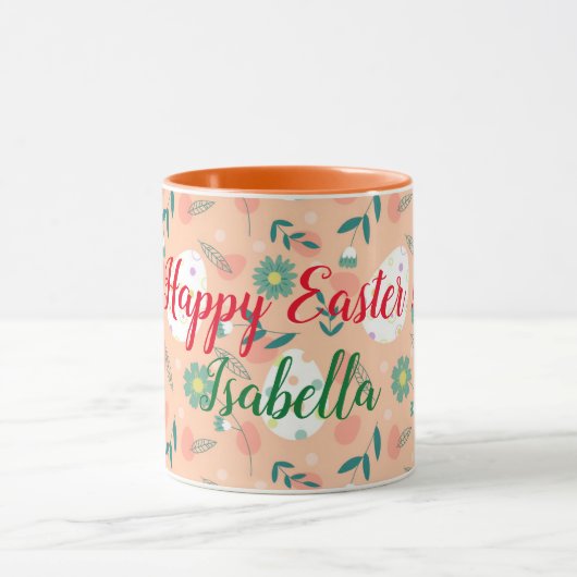 Happy Customize Orange Oaster Egg Tasse (Zentrum)