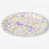 Happy Customize Oster Lila Rabbit Pappteller (Schrägansicht)
