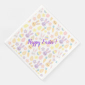 Happy Customize Oster Lila Rabbit Serviette (Ecke)