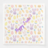 Happy Customize Oster Lila Rabbit Serviette (Vorderseite)
