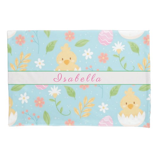 Happy Customize Osterhühnchen Kissenbezug (Vorderseite)
