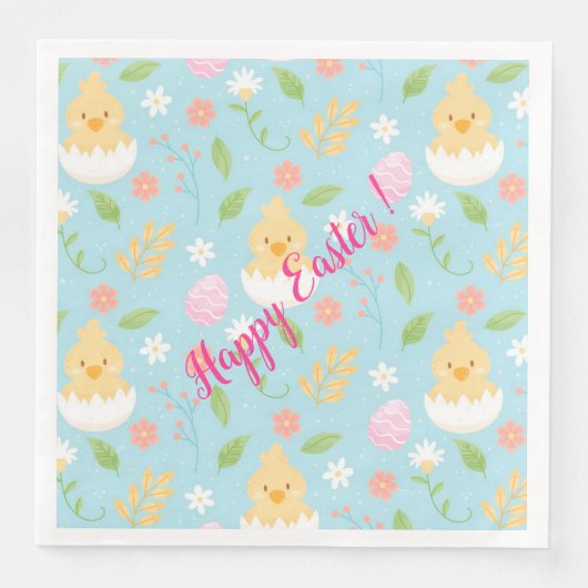 Happy Customize Osterhühnchen Serviette (Vorderseite)