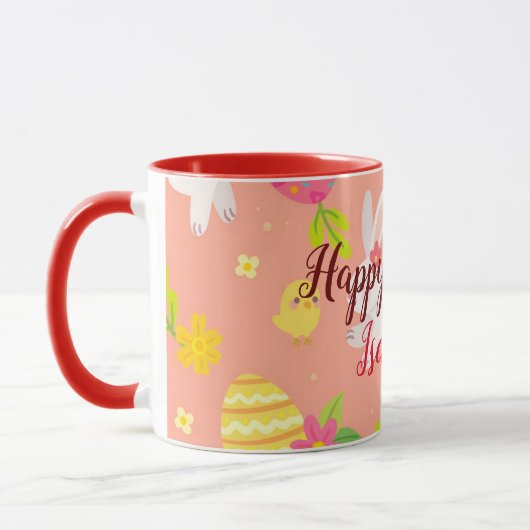 Happy Customize Osterhühner und -kaninchen Tasse (Links)