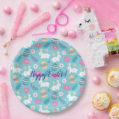 Happy Customize Osterkaninchen Floral Pappteller (Party)