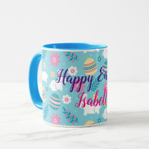 Happy Customize Osterkaninchen Floral Tasse