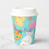 Happy Customize Osterkaninchen und Hühner Pappbecher (Vorderseite)