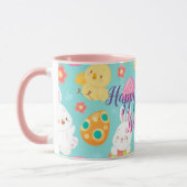 Happy Customize Osterkaninchen und Hühner Tasse (Links)