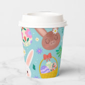 Happy Customize OsterNiedliche Kaninchen Pappbecher (Rückseite)