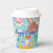 Happy Customize OsterNiedliche Kaninchen Pappbecher (Vorderseite)