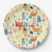 Happy Customize OsterNiedliches Vintages Huhn Pappteller (Vorderseite)