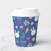 Happy Customize Osterweiße Liebe Kaninchen Pappbecher (Rückseite)