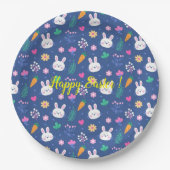 Happy Customize Osterweiße Liebe Kaninchen Pappteller (Vorderseite)