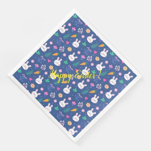 Happy Customize Osterweiße Liebe Kaninchen Serviette (Ecke)