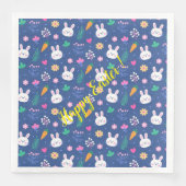 Happy Customize Osterweiße Liebe Kaninchen Serviette (Vorderseite)