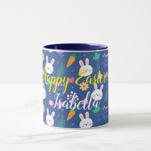 Happy Customize Osterweiße Liebe Kaninchen Tasse (Zentrum)