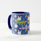 Happy Customize Osterweiße Liebe Kaninchen Tasse (Vorderseite Links)