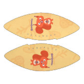 Happy cute red squirrel cartoon illustration football (Paneele)