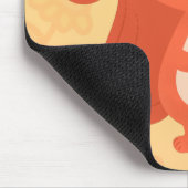 Happy cute red squirrel cartoon illustration mousepad (Ecke)