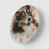 Happy-Dach Runde Wanduhr (Winkel)