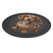 Happy Dachshund Puppy Schneidebrett (Ecke)