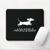 Happy Dachshund With Autumn Leaves For Pet Lovers Mousepad (Mit Mouse)